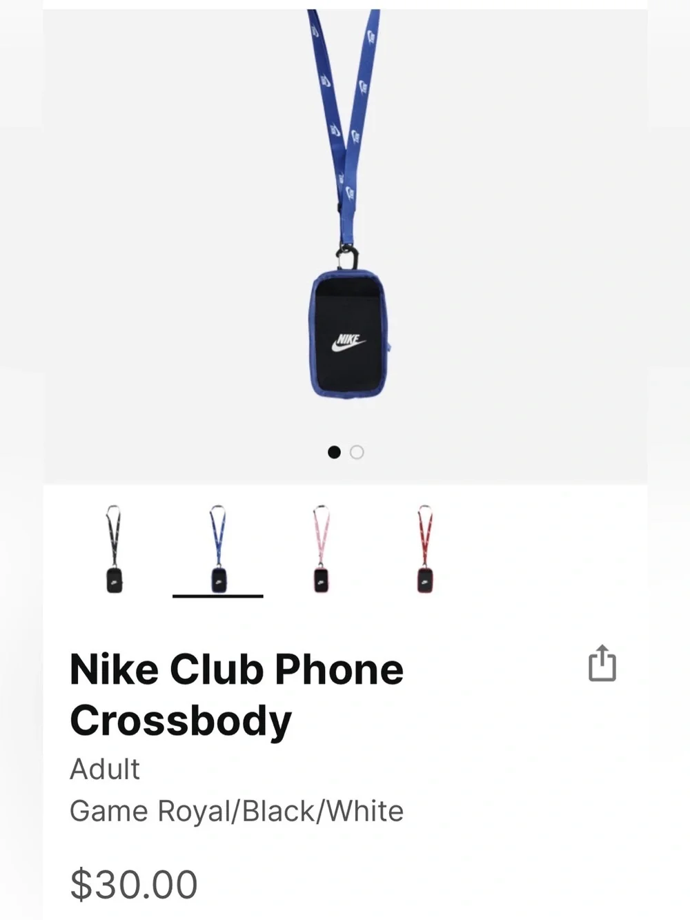 Nike Black Clear Front Phone Crossbody